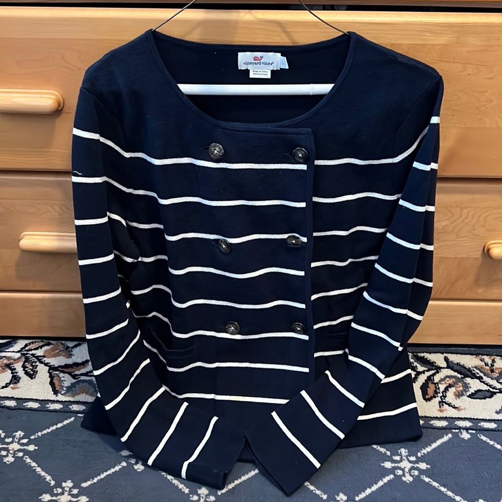 Vineyard Vines double-button sweater jacket